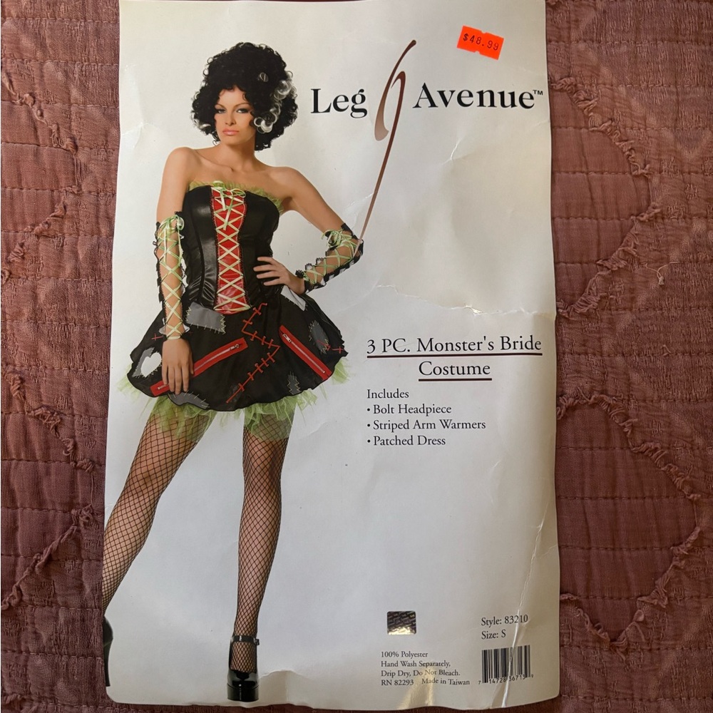 Leg Avenue Gothic Frankenstein Bride Halloween Costume size Small